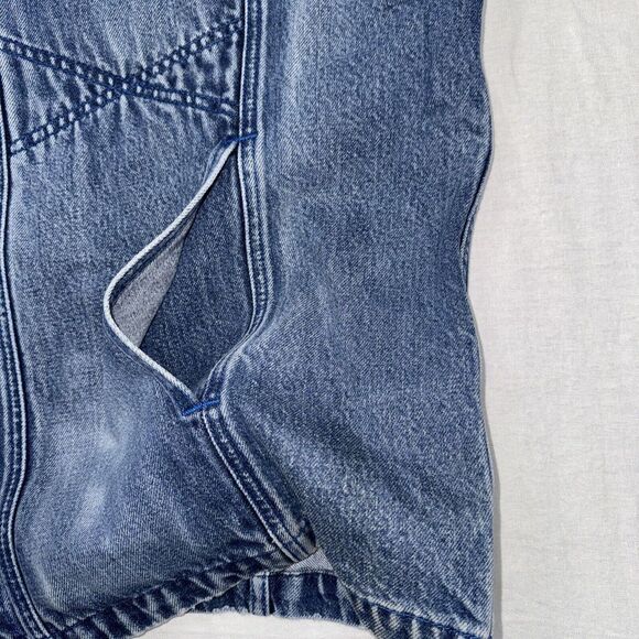 Marithe Francois Girbaud Denim Vest Mens XL Faded Street Grunge Hip Hop,‎ Y2K - Picture 3 of 15